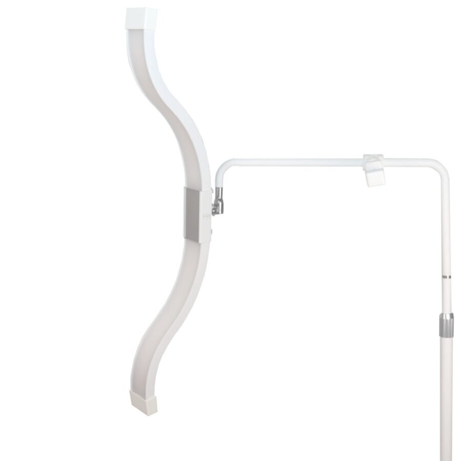 Biała lampa do stylizacji rzęs LED FameLight – 3 tryby, regulacja barwy i mocy światła