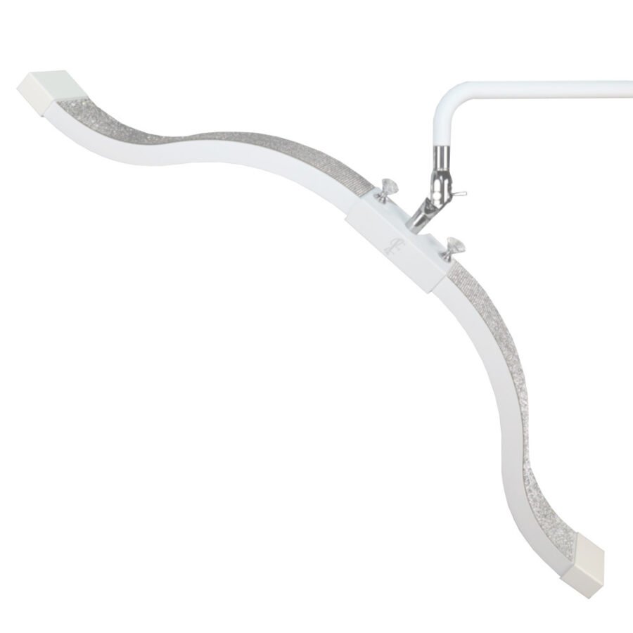 Biała lampa do stylizacji rzęs LED FameLight – 3 tryby, regulacja barwy i mocy światła