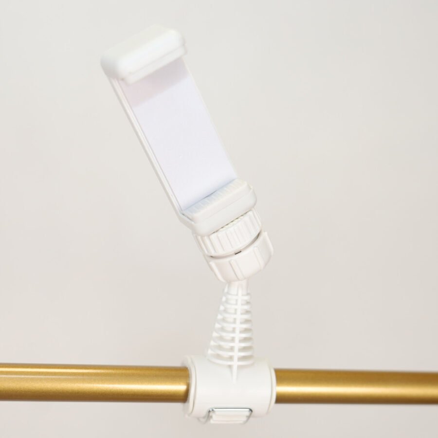 Złota lampa do stylizacji rzęs LED FameLight – 3 tryby, regulacja barwy i mocy światła