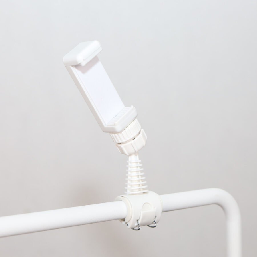 Biała lampa do stylizacji rzęs LED FameLight – 3 tryby, regulacja barwy i mocy światła