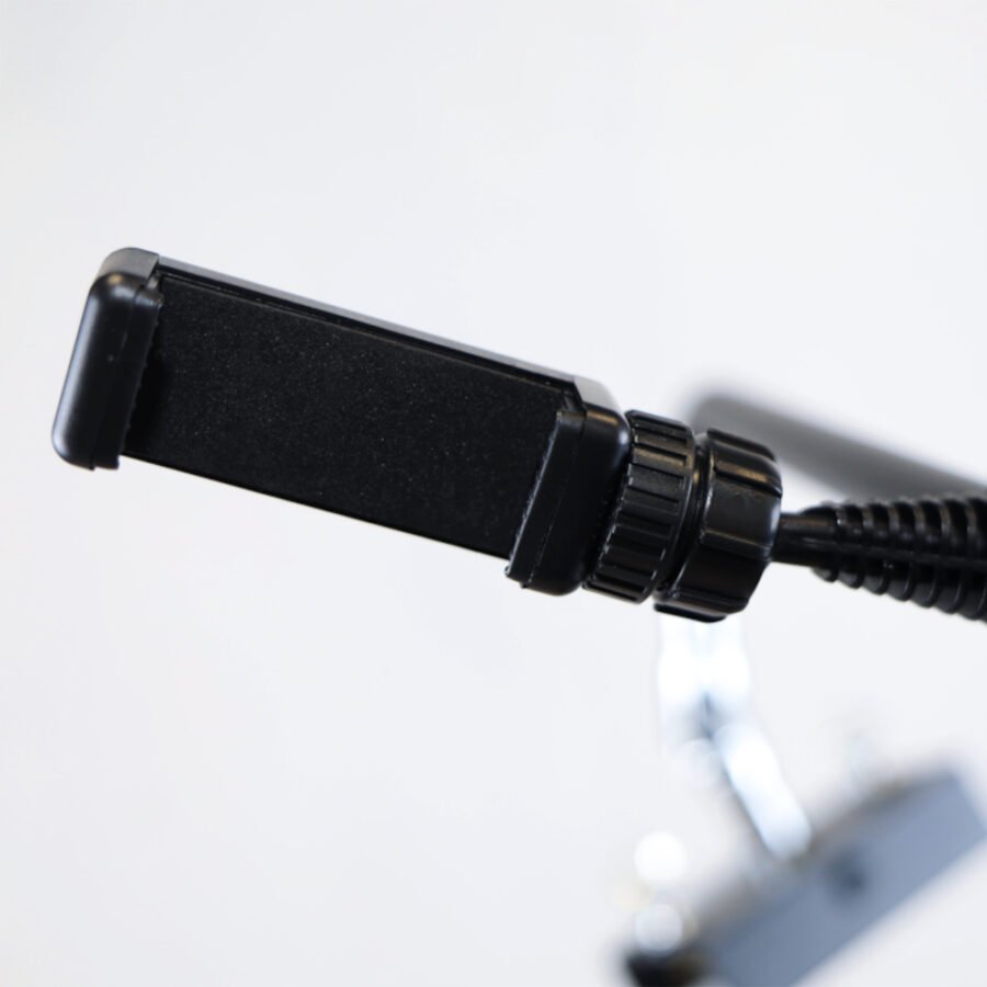 LAMPA_LED_CZARNA_7 Czarna lampa do stylizacji rzęs LED FameLight – 3 tryby, regulacja barwy i mocy światła